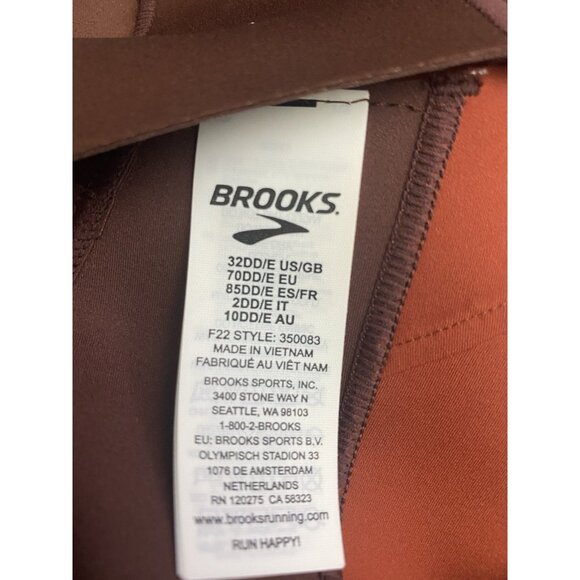 Brooks 32DD/E Dare Zip Front Run 2.0 Run Raisin Ice Blue Copper Molded Sports Br - Picture 7 of 10